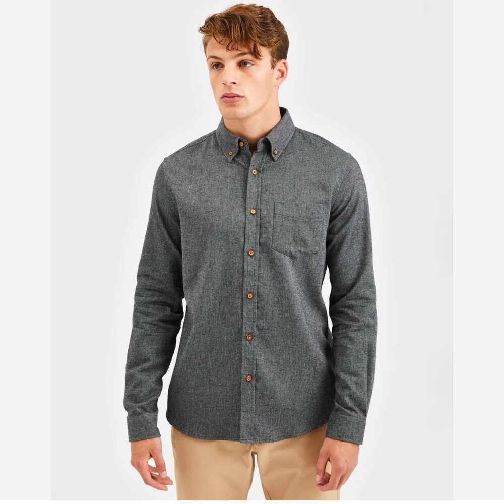 Ben Sherman men's Twill long sleeve button front all cotton shirt sz Medium
